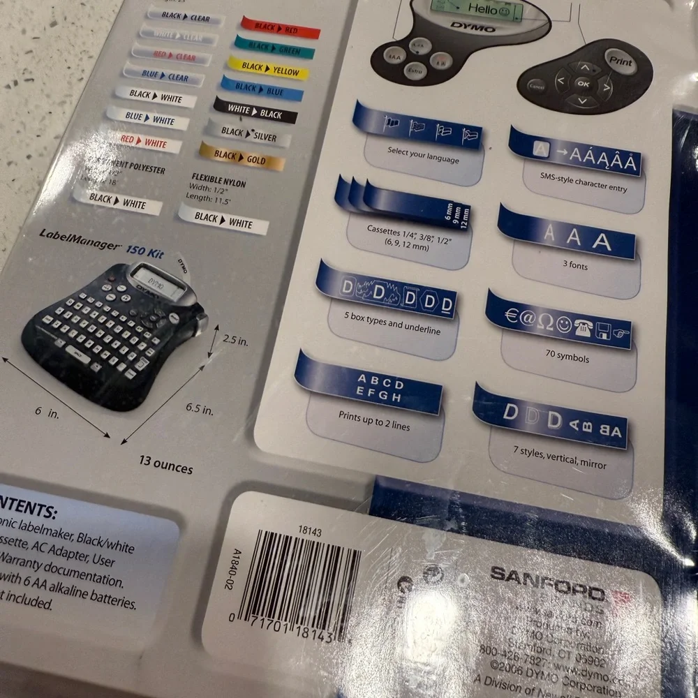 Dymo LabelManager 150 with Black and White Design